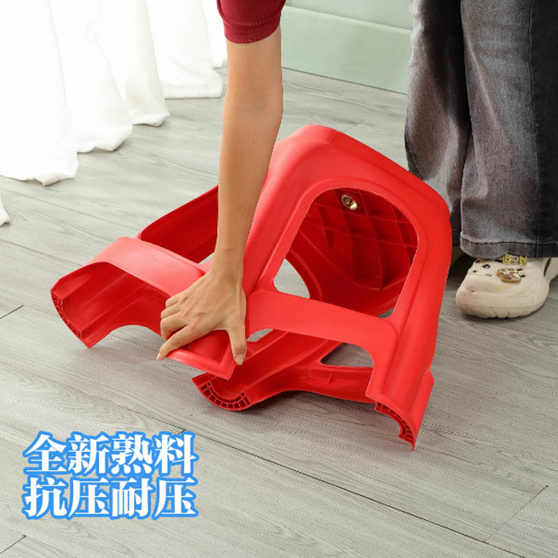 塑料凳子加厚方板凳高40cm高清大图