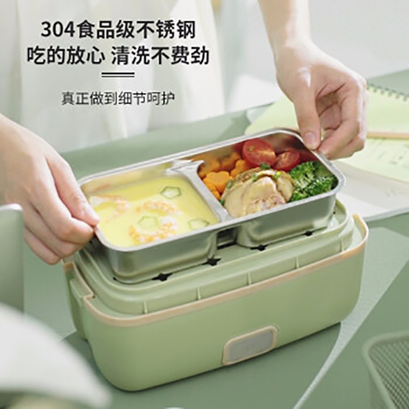 秋帝蒸煮电子饭盒 ABS塑料机身+304食品级内胆QD-DJ38高清大图
