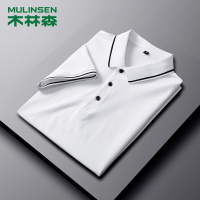 [直营]木林森(MULINSEN)夏季新款POLO衫时尚插色领休闲短袖翻领T恤户外休闲衣