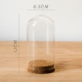 软木塞玻璃罩 装饰摆件微景观干花标本公仔玩偶瓶DIY D（6.5cmX12cm）_204