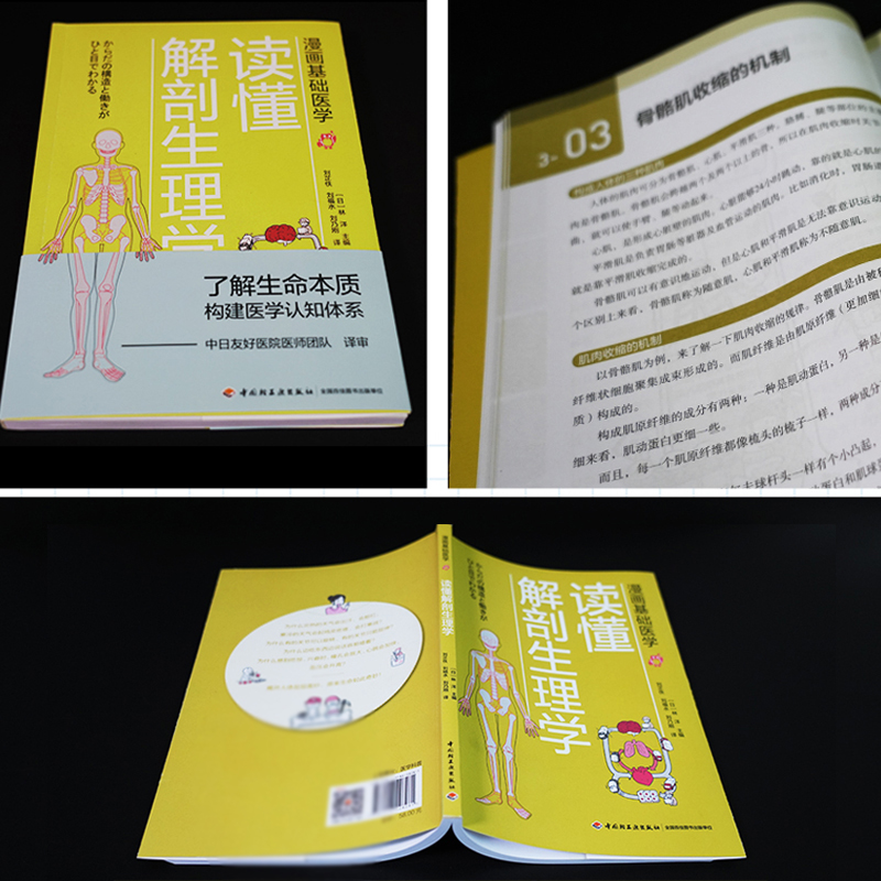 [正版]漫画基础医学 读懂解剖生理学 医学科普入门书籍 生物科普读物全书 医学常识书家庭医生手册书籍了解生命本质揭秘人