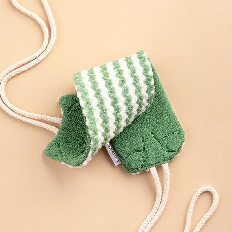 茶花(CHAHUA)拉背条搓澡巾搓后背长条家用搓泥专用不伤皮肤懒猫双用搓背条高清大图