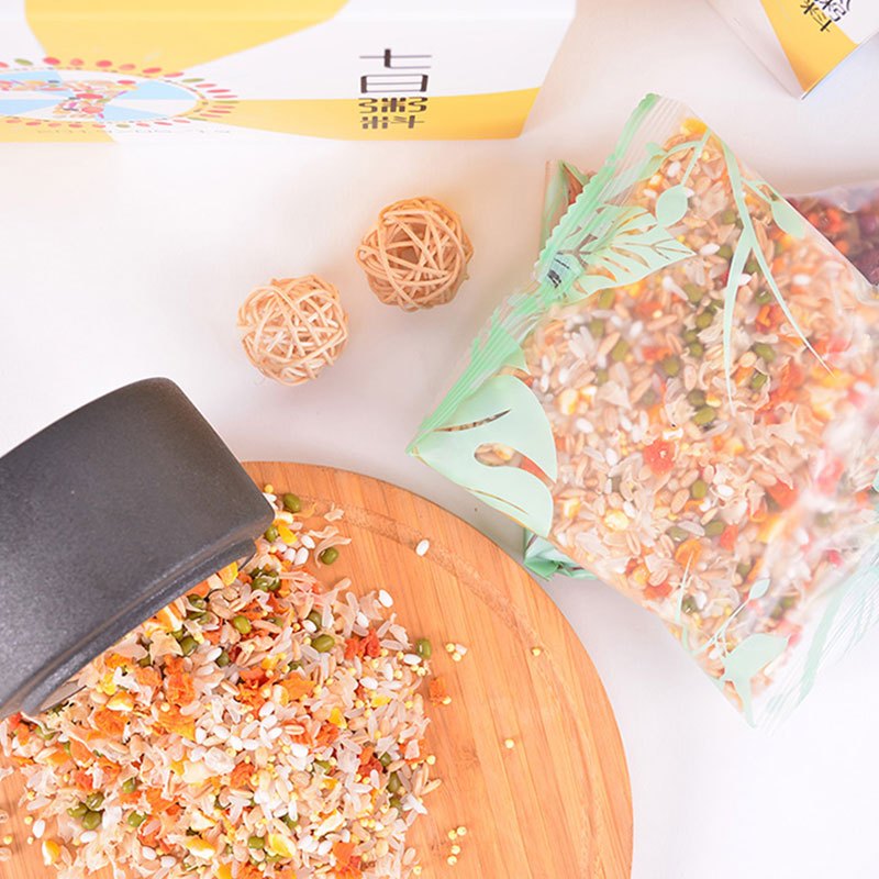 塞翁福 七日粥料(小米南瓜粥+玉米南瓜粥+六红粥料+六黑粥料)共1050g/盒高清大图