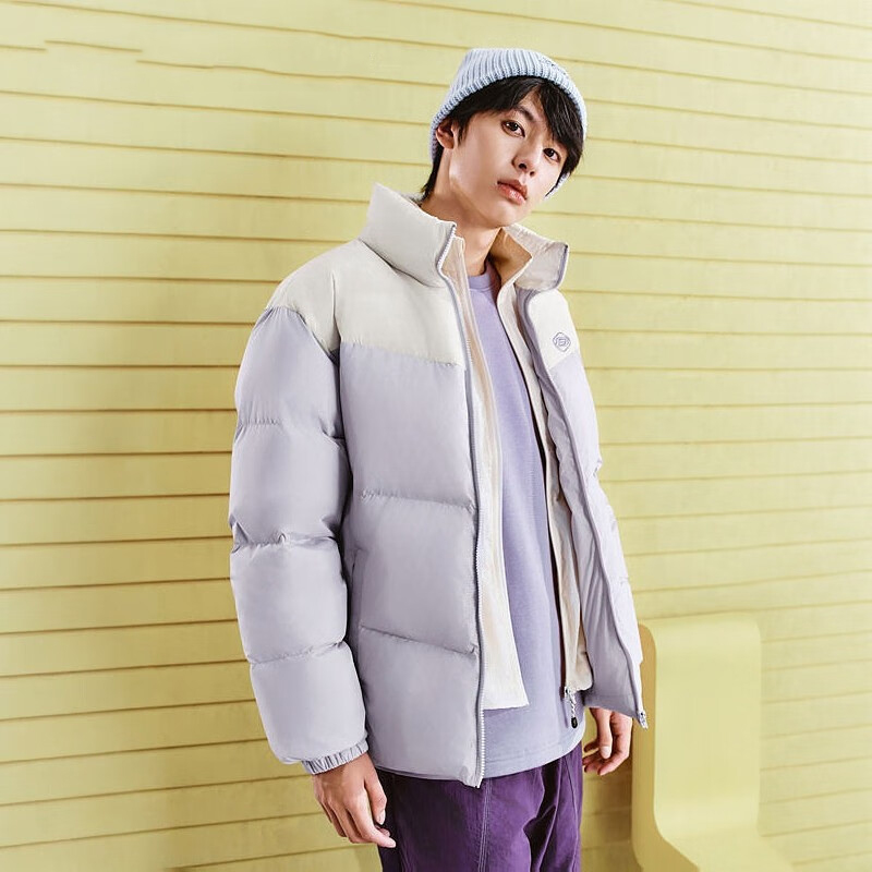 斯凯奇(Skechers)男女同款梭织休闲防寒羽绒服新款时尚运动保暖立领外套L324U104-0018 ZP L324U104-04PG/幽谷紫 XL