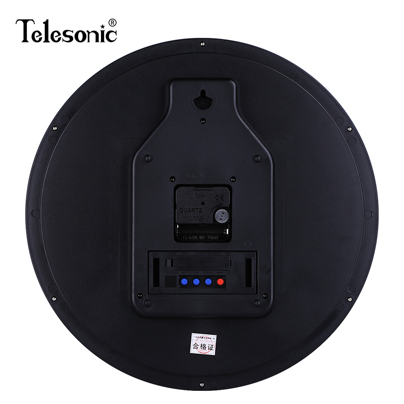 TELESONIC/天王星挂钟客厅钟表简约餐厅时钟现代挂表石英钟 天王星扫秒机芯 14英寸