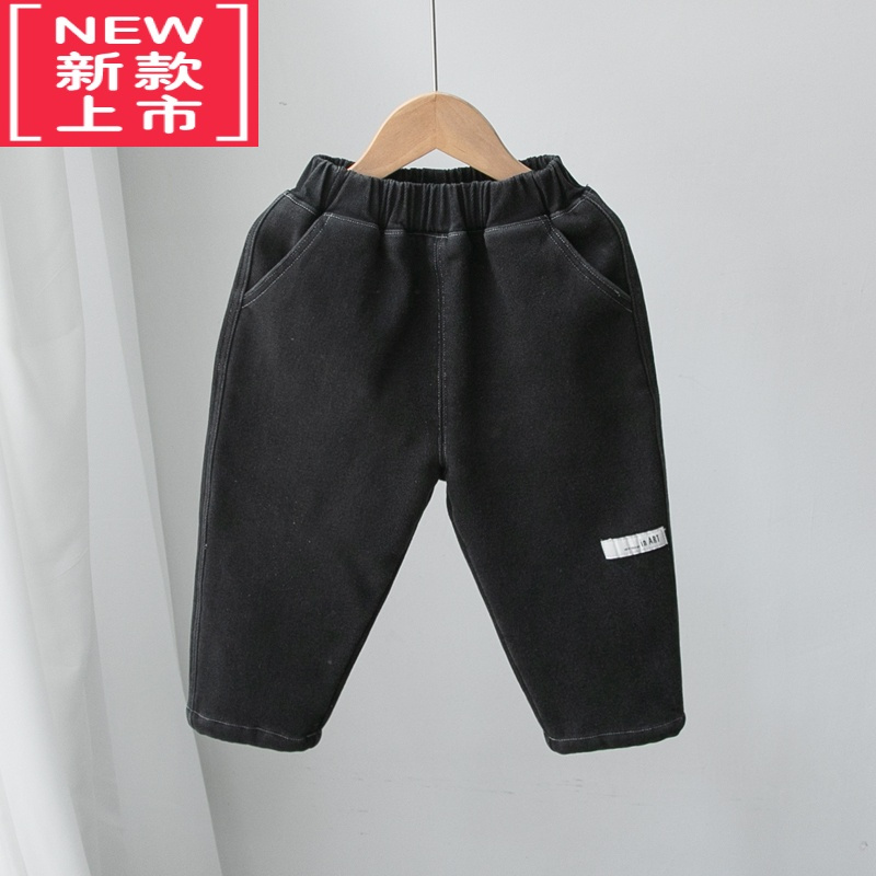 可莉允一体绒,儿童牛仔裤男童冬装裤子小童宝宝加绒加厚冬装保暖休闲裤保暖裤
