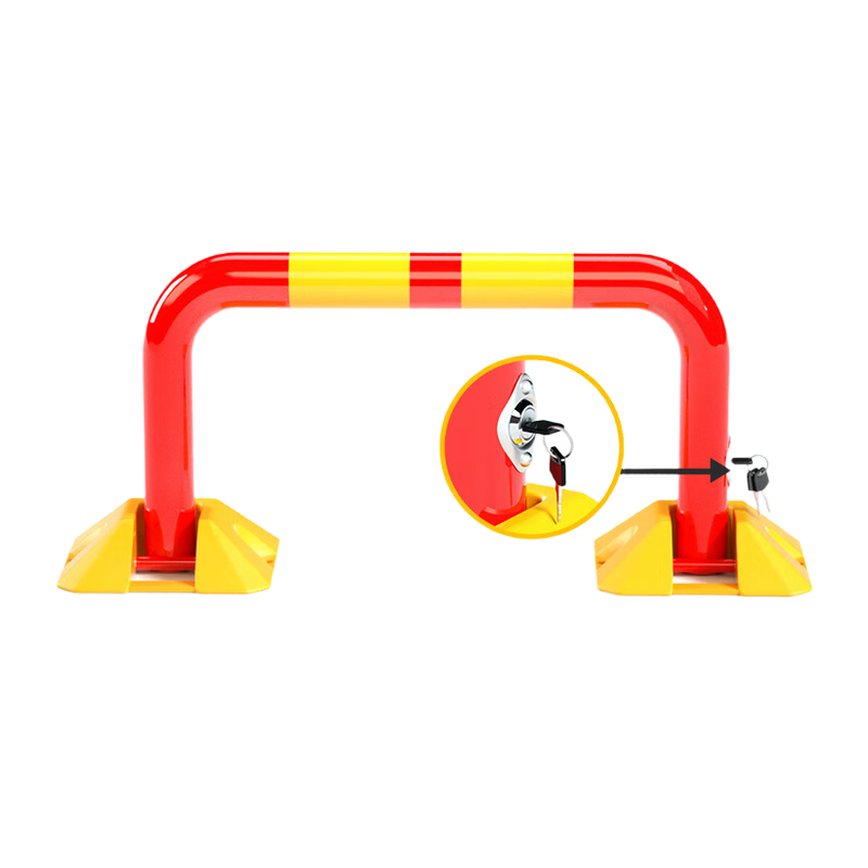 鸣固龙门锁小区车位防占免打孔单锁款红色2.5mm厚90*34cm TS120133146