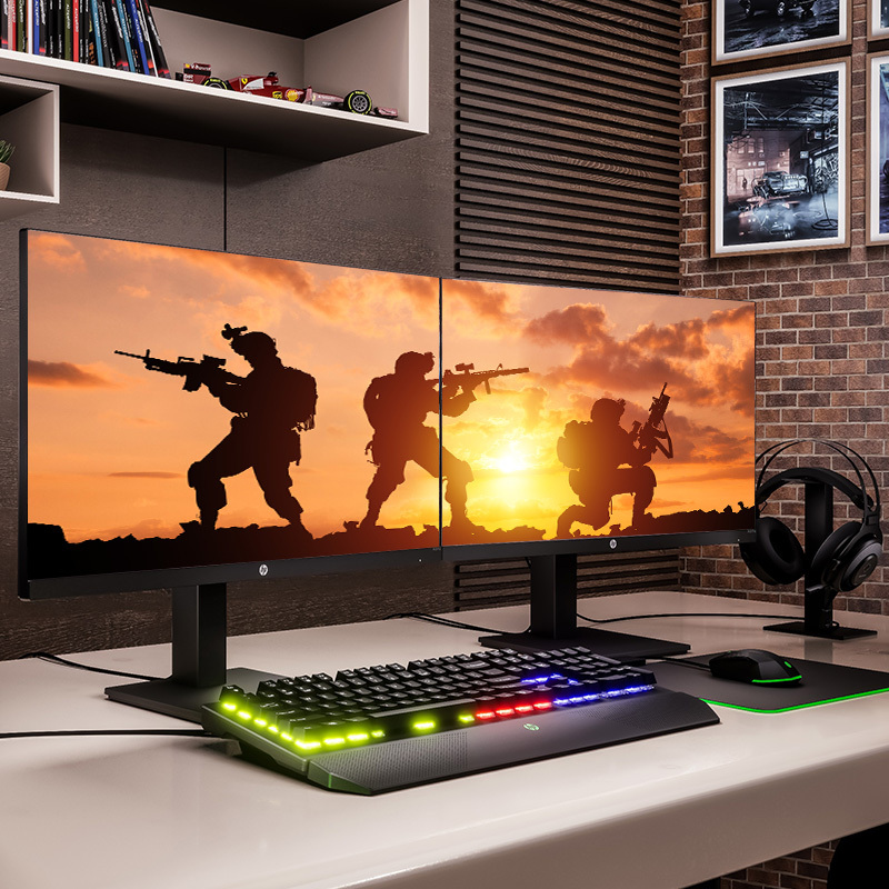 惠普(HP)暗影精灵X27显示器 27英寸高清 Fast IPS 165Hz 99% sRGB色域电竞游戏家用商务办公大屏 升降旋转电竞显示器
