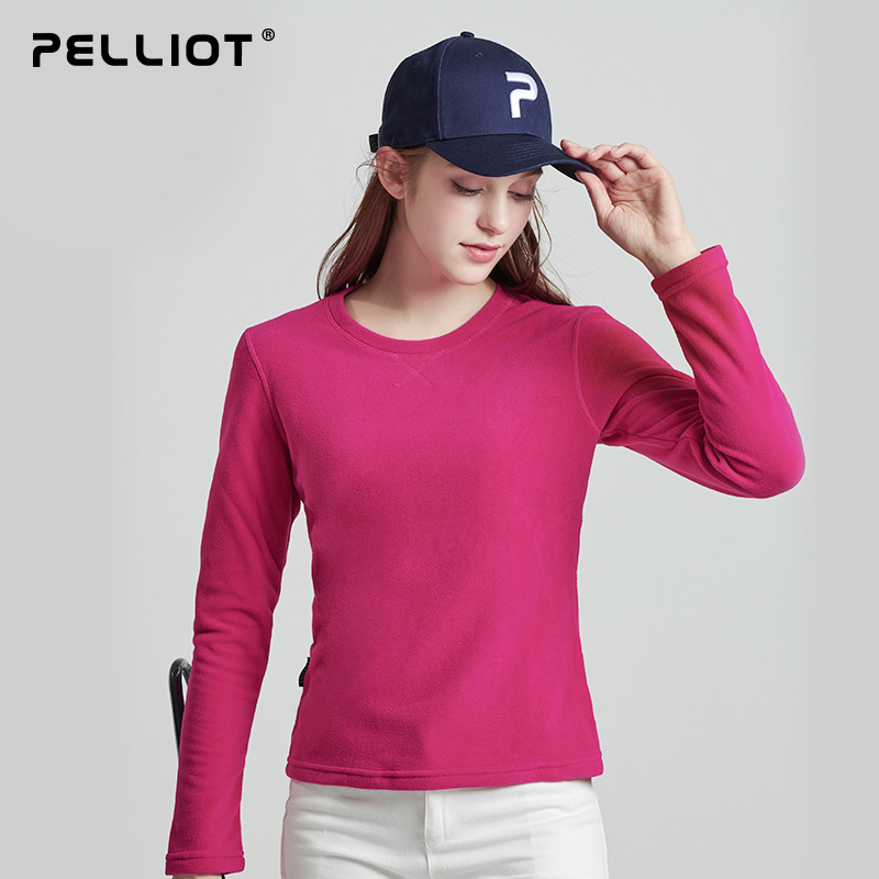 伯希和PELLIOT户外抓绒 软壳衣 男女情侣保暖衣加厚防风套头摇粒绒外套