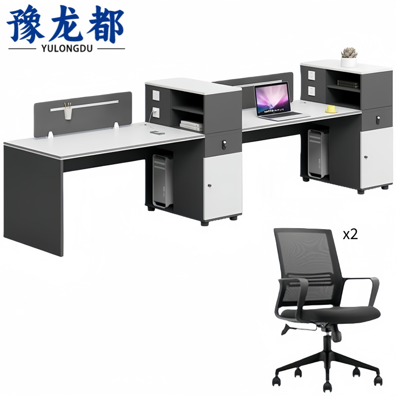 豫龙都 屏风桌+椅 双人+2椅 套高清大图