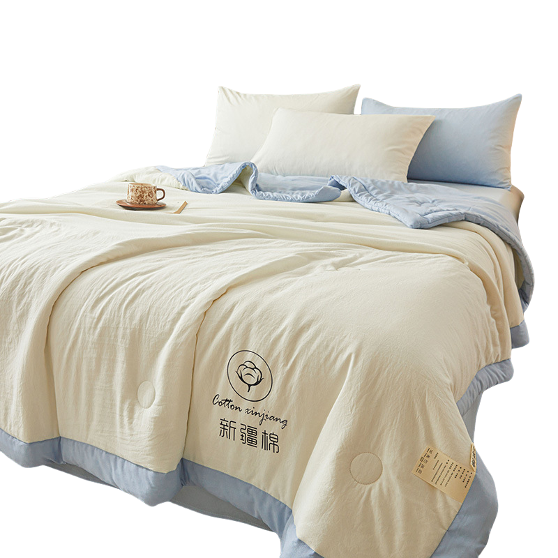 铭思沃夏被180*200cm条 白蓝高清大图