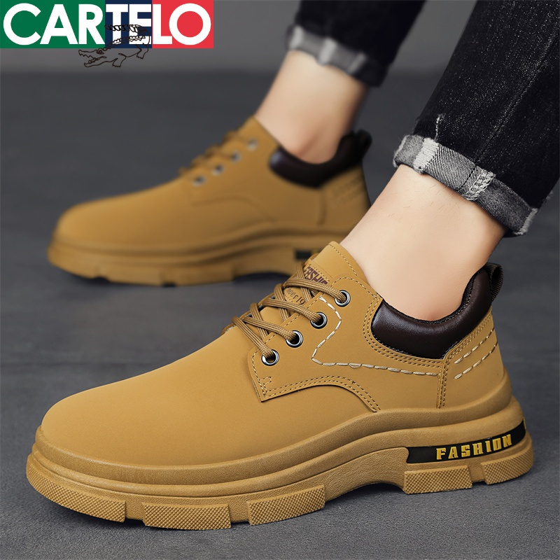 线下专柜同款卡帝乐鳄鱼cartelo新款时尚低帮马丁鞋工装鞋休闲鞋男鞋