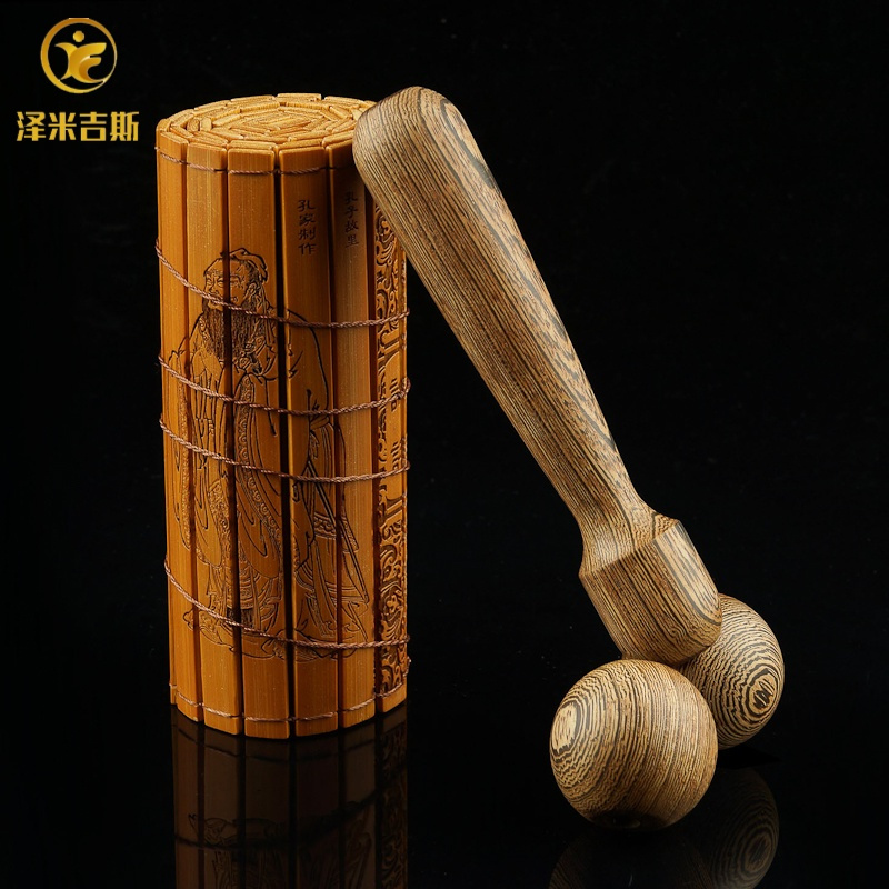 鸡翅木无漆简易按摩器面部揉捏瘦脸工具肌肉放松器器