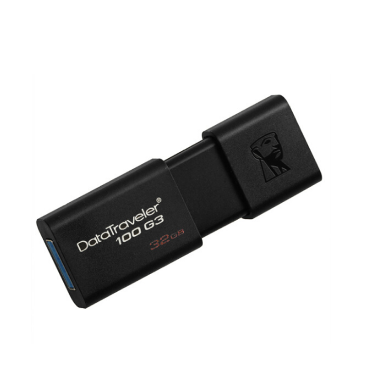 金士顿(Kingston)32GB USB3.0 U盘 DT100G3 黑色 滑盖设计 时尚便利