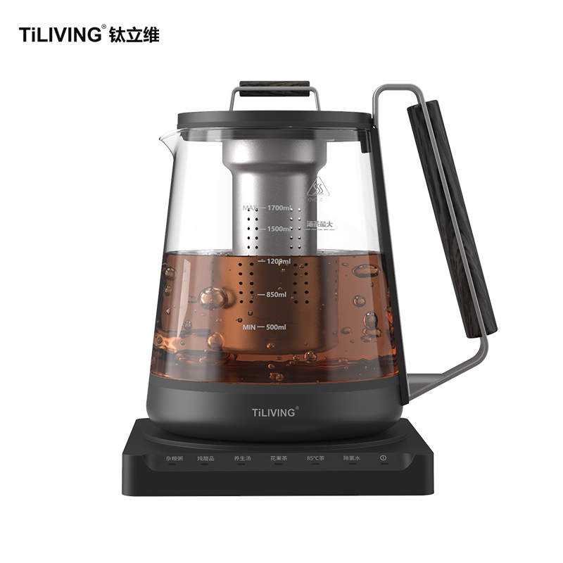 TiLIVING钛养生壶家用多功能全自动玻璃煮茶壶煮茶器