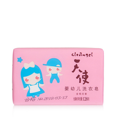 天使(Angel) 婴幼儿洗衣皂(金银花香)128G/块 儿童肥皂