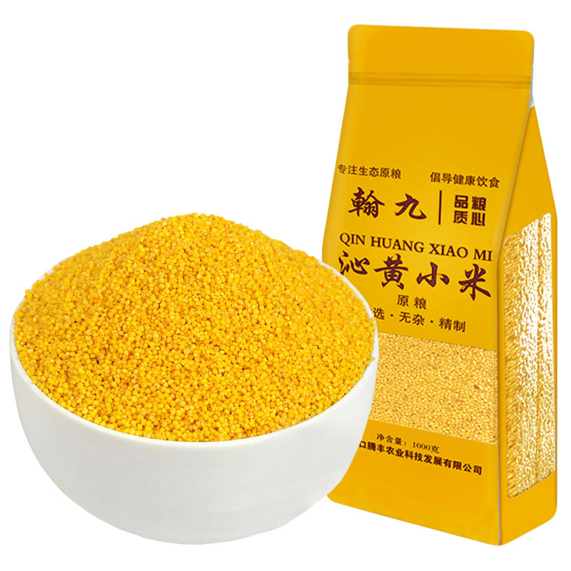 翰九 沁黄小米 1kg 全新沁黄小米 月子小米 五谷杂粮 粮油 粥伴侣 国产食品 真空包装