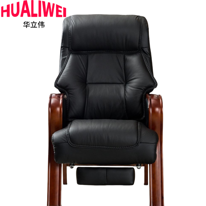 华立伟办公椅老板椅pu皮把高清大图