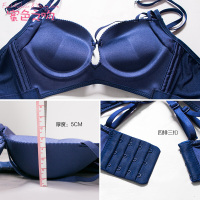 无钢圈文胸内衣套装性感交叉美背小胸加厚1厚6cm拢女士胸罩