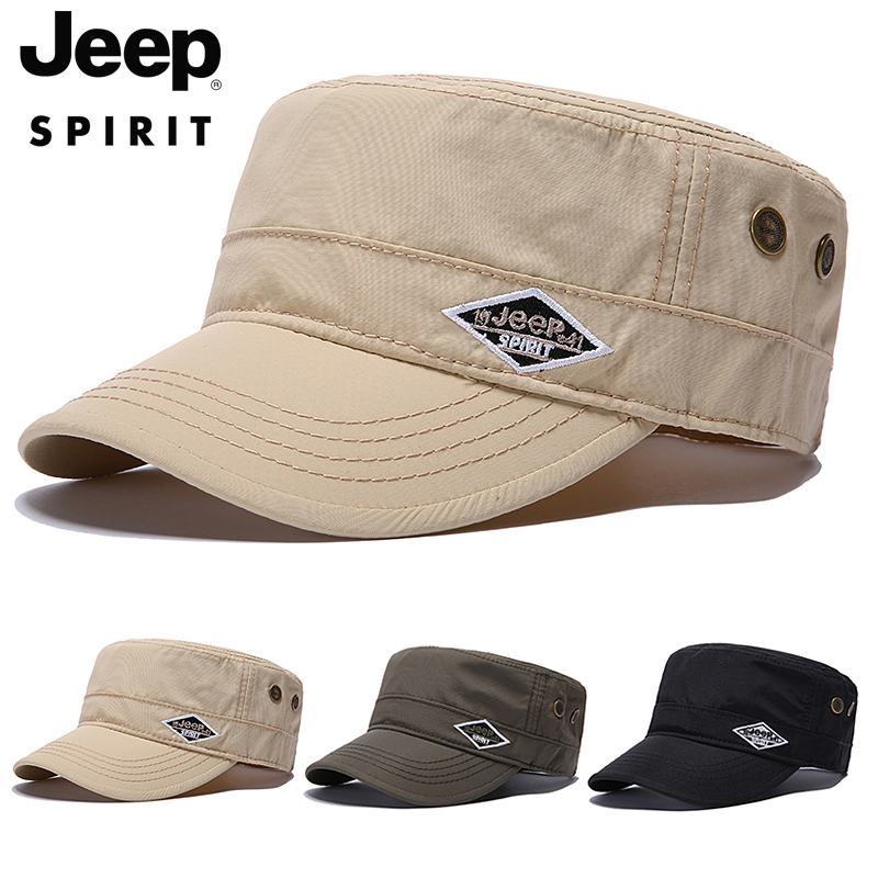 jeep正品美国吉普帽子男潮平顶帽速干防晒帽鸭舌休闲四季时尚军帽