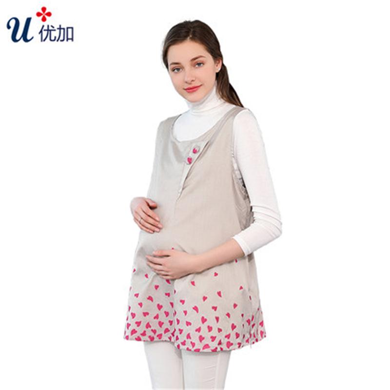 优加防辐射服孕妇装正品时尚防辐射衣服四季银纤维防辐射孕妇裙夏YJ1514