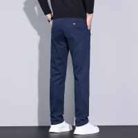 蓝色轻奢高级感休闲裤男商务休闲基础款百搭弹力商务中年长裤男士 31（2尺4）130斤 7825蓝色