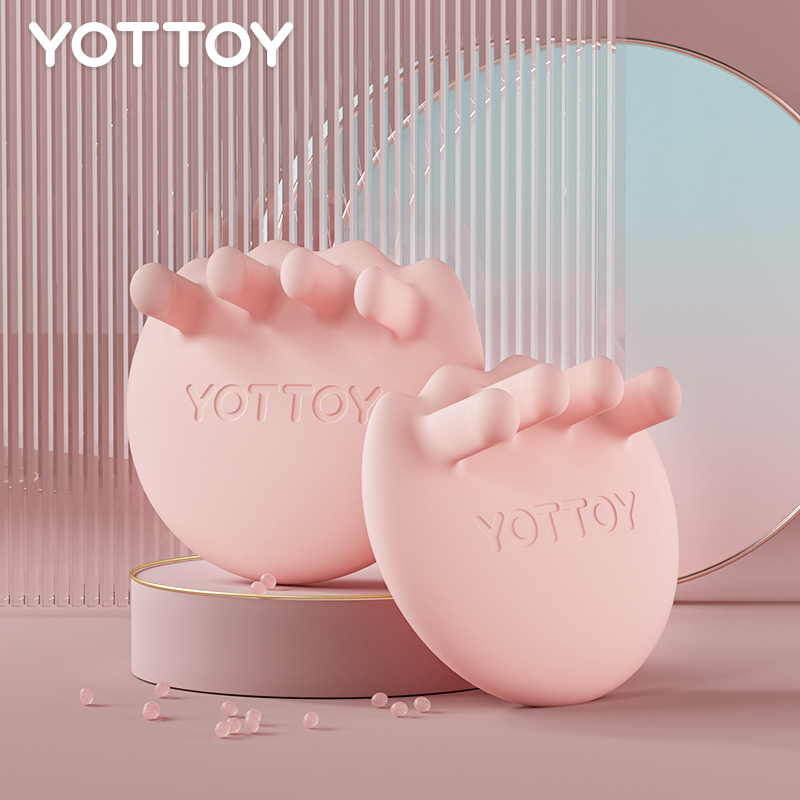 yottoy足弓训练器矫正脚趾足底女扁平足专用分趾锻炼抓力拇指外翻 落樱粉【一对装/柔软硅胶/防滑升级】