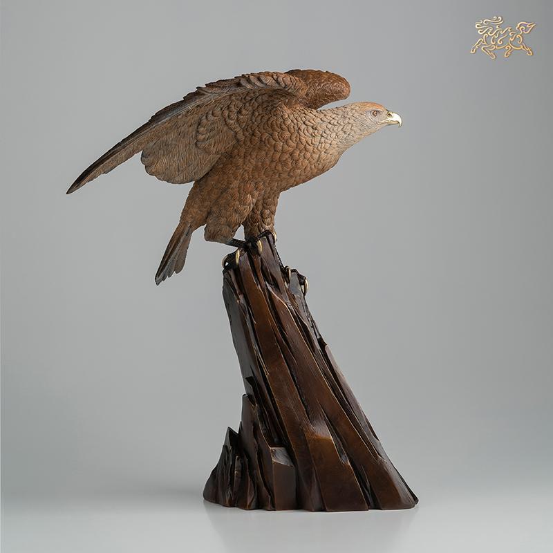 美帮汇全铜摆件《万鹰之神 海东青》 家居饰品 工艺品 客厅摆件高清大图