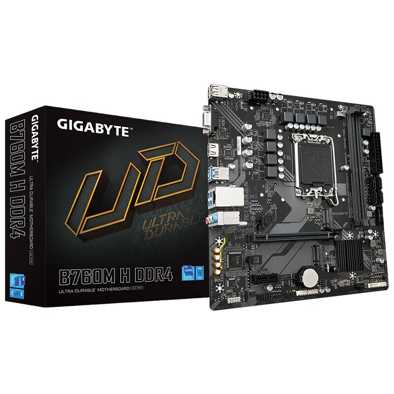 技嘉B760M H DDR4+i5 13490F盒装CPU主板套装台式电脑升级主板CPU套装