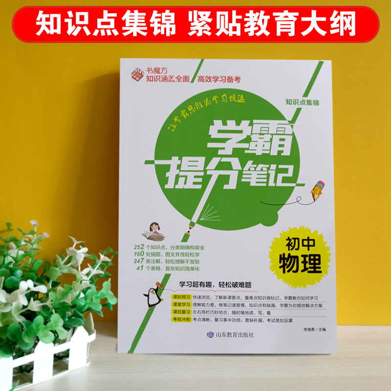 [醉染正版]2022版 书魔方学霸提分笔记 初中物理 全彩版 课前预习课堂学习课后复习考前冲刺学习复习资料知识点大全高清大图