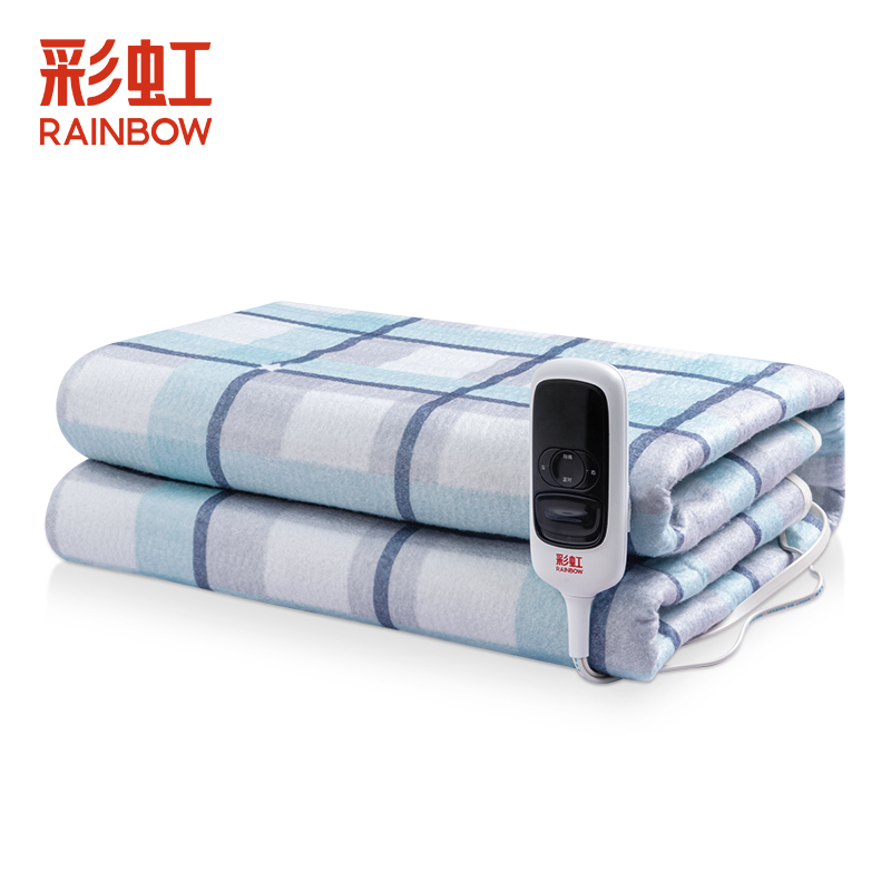 彩虹rainbow电热毯双人电褥子双控2018m排潮定时除螨自动断电暖床加热