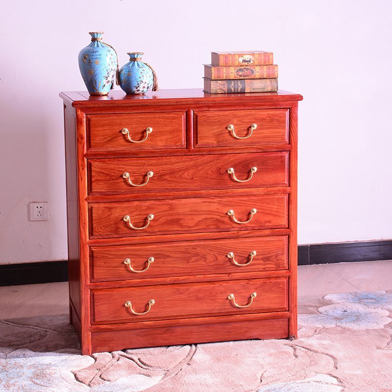 红木五斗柜非洲缅甸花梨木六斗柜卧室实木储物柜中式收纳柜香樟木