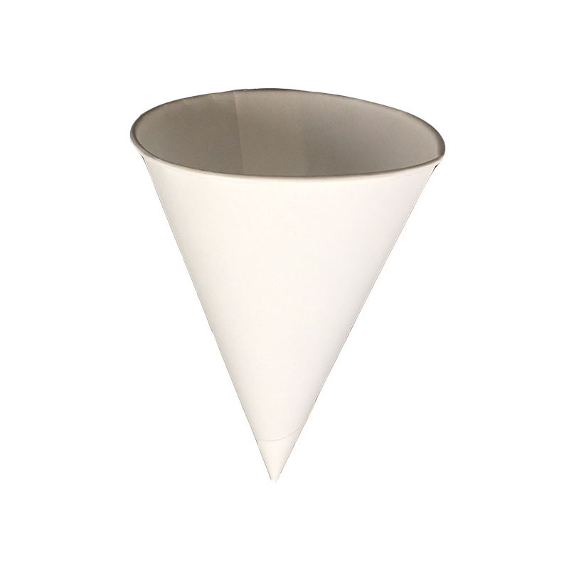 白色锥形一次性纸杯冰淇淋尖底纸杯机场专用纸杯5000个