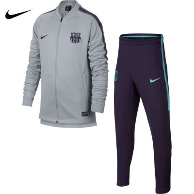 120 元包邮 耐克 894401 巴塞罗那队 儿童运动夹克+收腿裤套装