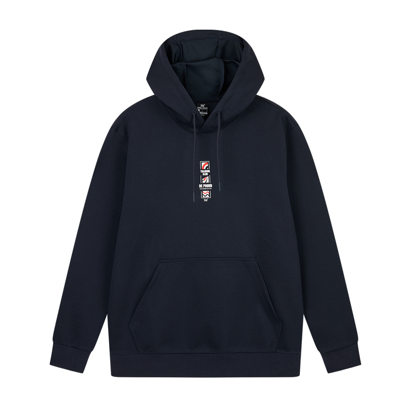 361°运动卫衣男新款连帽套头卫衣常规舒适上衣552414013A 深邃蓝 XXL