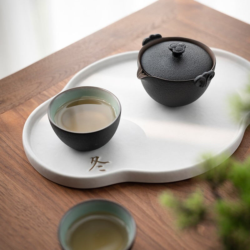 万仟堂(EDENUS) 称心如意 易泡壶随手礼黑铁釉(一壶两杯一茶巾一便携包)高清大图
