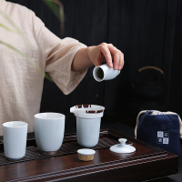 常生源 功夫茶具旅行茶具陶瓷茶壶茶杯茶海带过滤整套茶具 清风雅韵