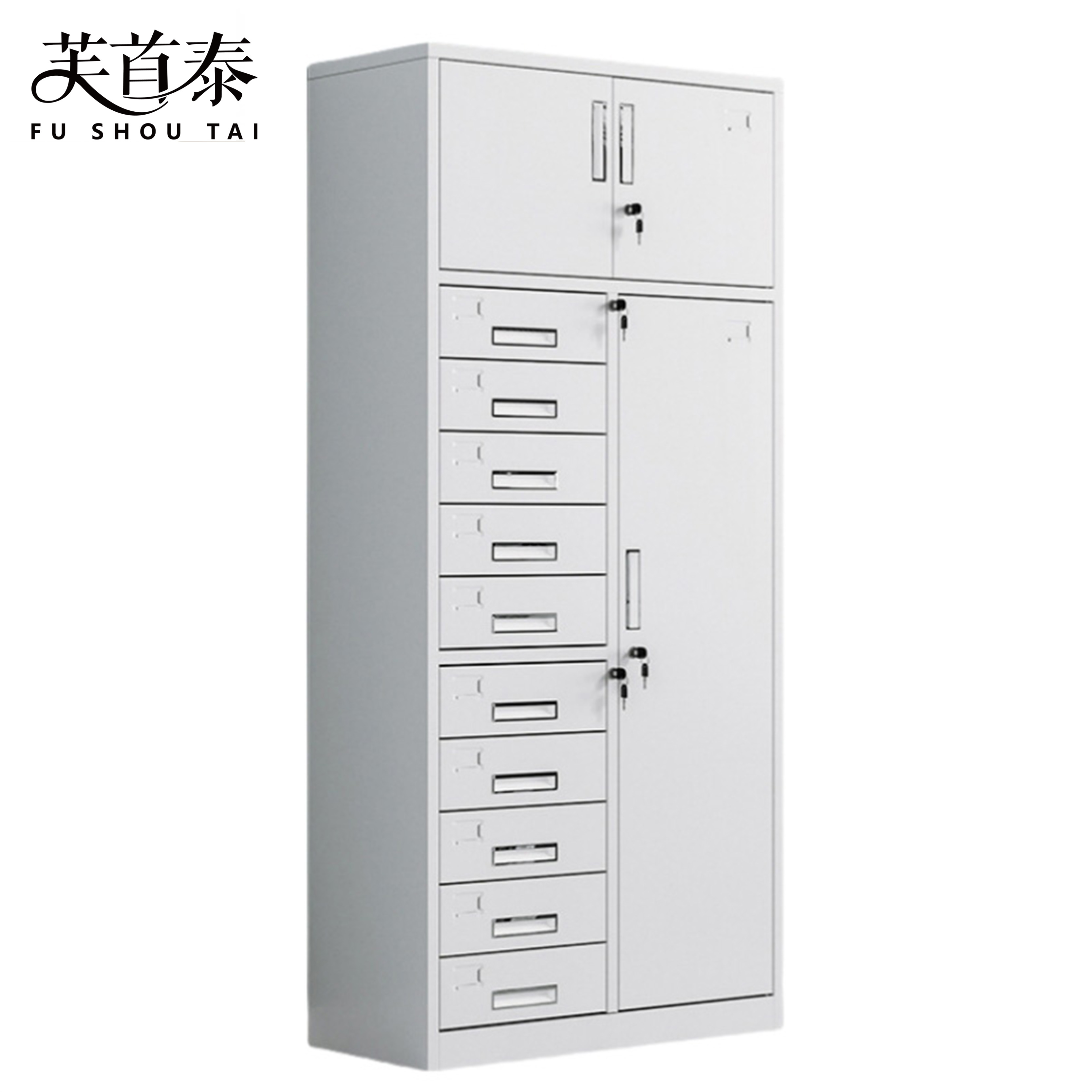 芙首泰多斗抽屉柜三门十斗850*390*1800mm台高清大图