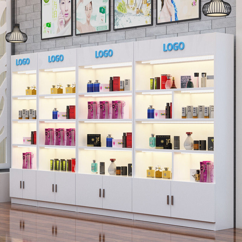 化妆品展柜货柜货架隔断仓储陈列柜精品展示柜置物架带