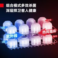 德玛仕(DEMASHI)茶杯消毒柜办公室小型台式迷你厨房茶具杯子光波二星级高温消毒碗柜家用商用XDZ45-C1
