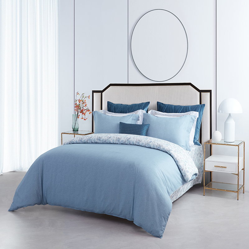 梦洁家纺 纯棉印花四件套:微风 200x230cm高清大图