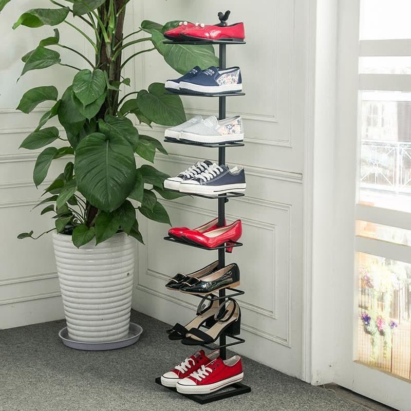 鞋架多层简易客厅家用经济型多功能简约迷你防尘儿童收纳鞋柜 七层白色图片