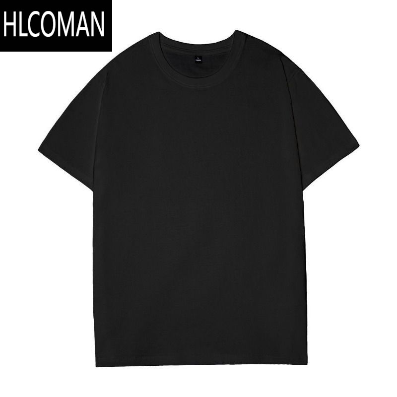HLCOMAN白小T恤新疆棉白色短袖百搭体t恤冰丝圆领防水薄款男女透气宽松款高清大图