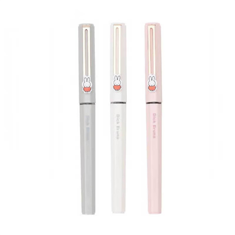 晨光(M&G)文具0.5mm黑色中性笔 米菲系列直液式签字笔 全针管水笔 12支/盒 FRPB1803高清大图