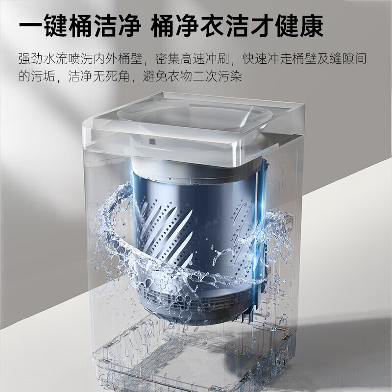 松下洗衣机全自动波轮10公斤家用大容量节能省水抗菌除螨浸泡洗毛毯洗人工智能祛渍桶洗净 XQB100-T2F1高清大图
