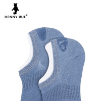苏宁宜品 HENNY RUE亨尼熊新款联名四季款浅口袜子女士短袜隐形低帮防滑不掉跟男女隐形船袜ins风1801A