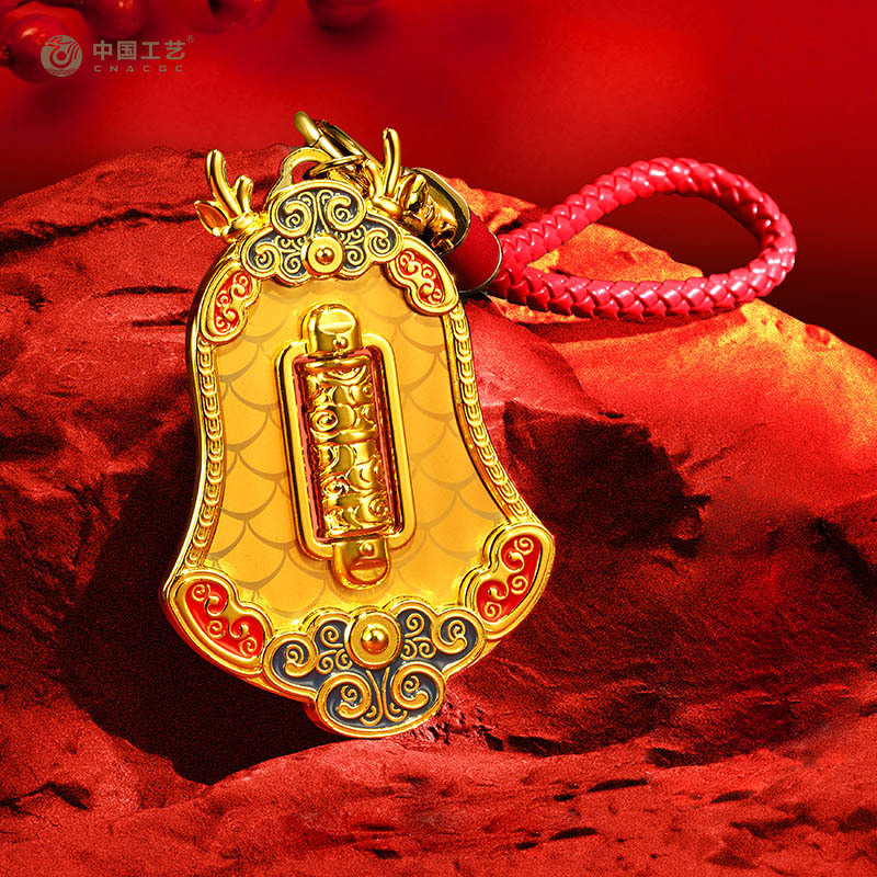 7天发货中国工艺御龙令金挂件挂坠002克金