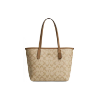 COACH/蔻驰City 23经典老花按扣托特包Tote包购物袋皮革单肩包中号女款 CN733-IMNLJ