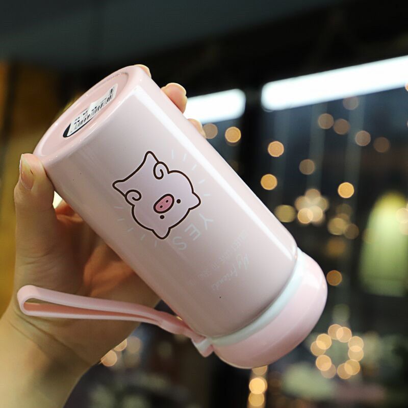 保温杯女学生韩版可爱少女心杯子烘焙精灵ins小巧不锈钢水杯茶杯大号