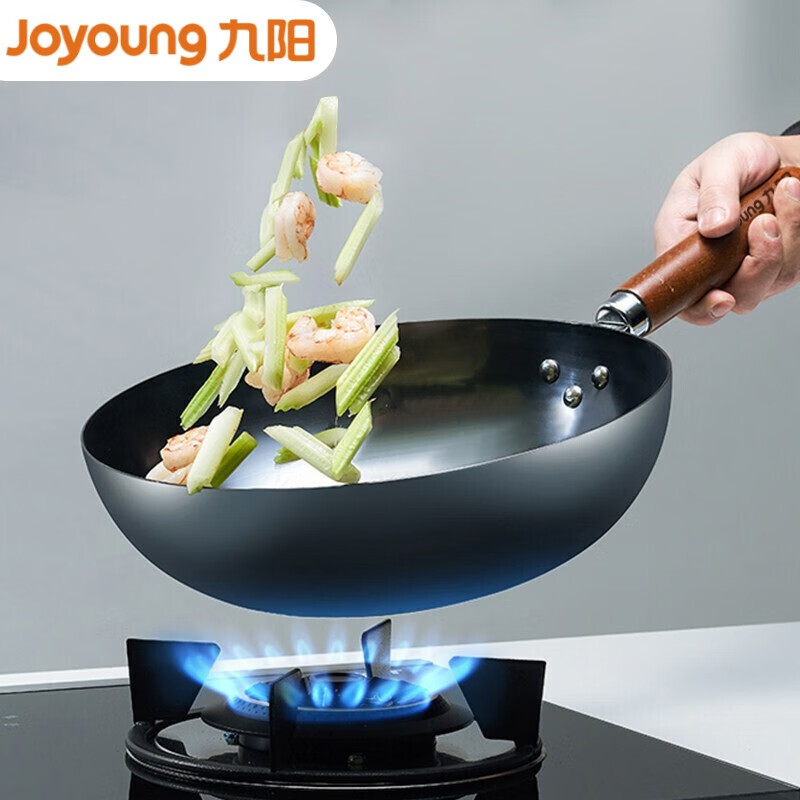 九阳(Joyoung)家用无涂层不锈炒锅CF32-C390(TW)-B高清大图